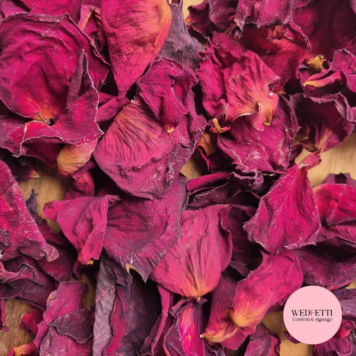 Burgundy Red Rose Petals - Large