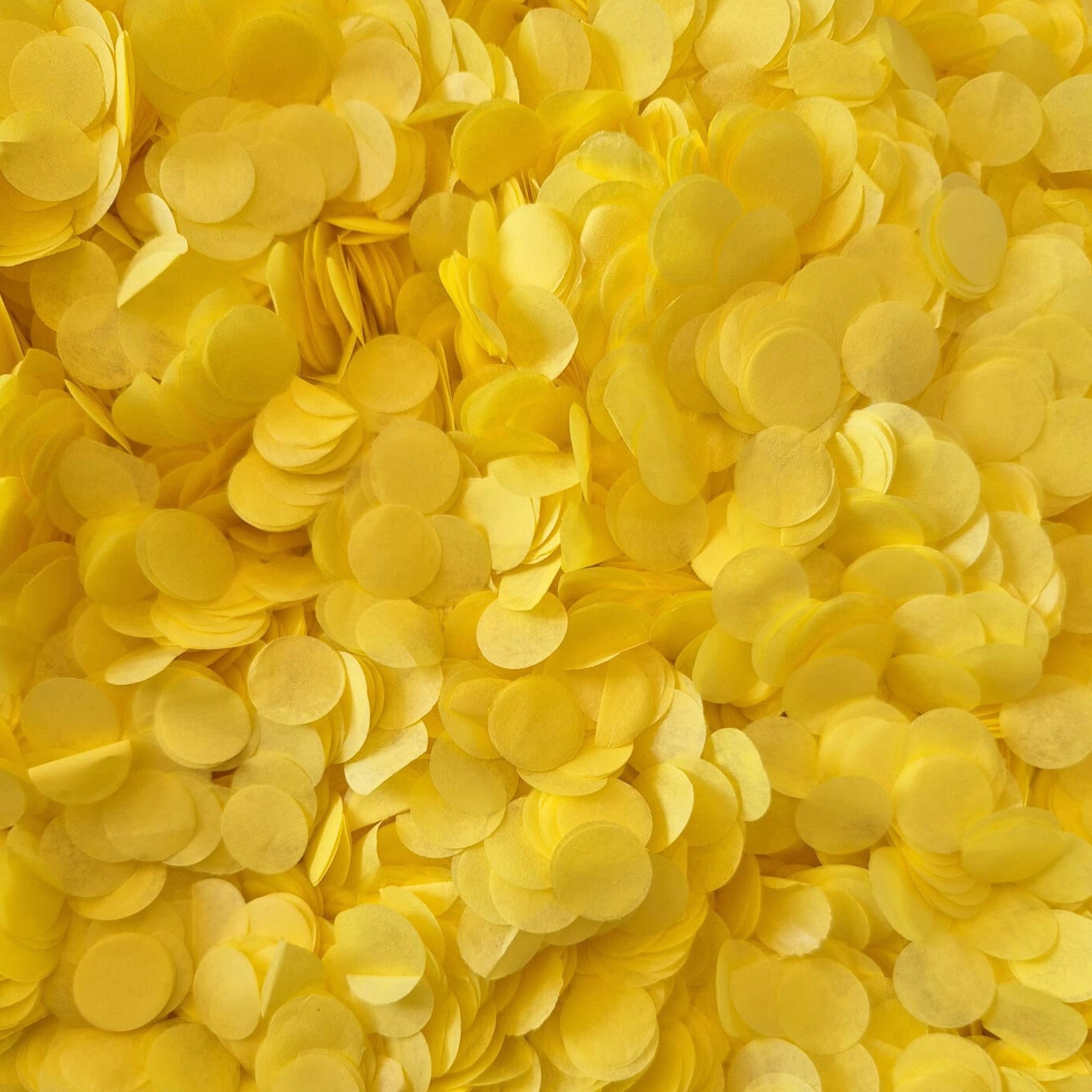 Biodegradable Paper Confetti - 1.5cm Circles - Yellow