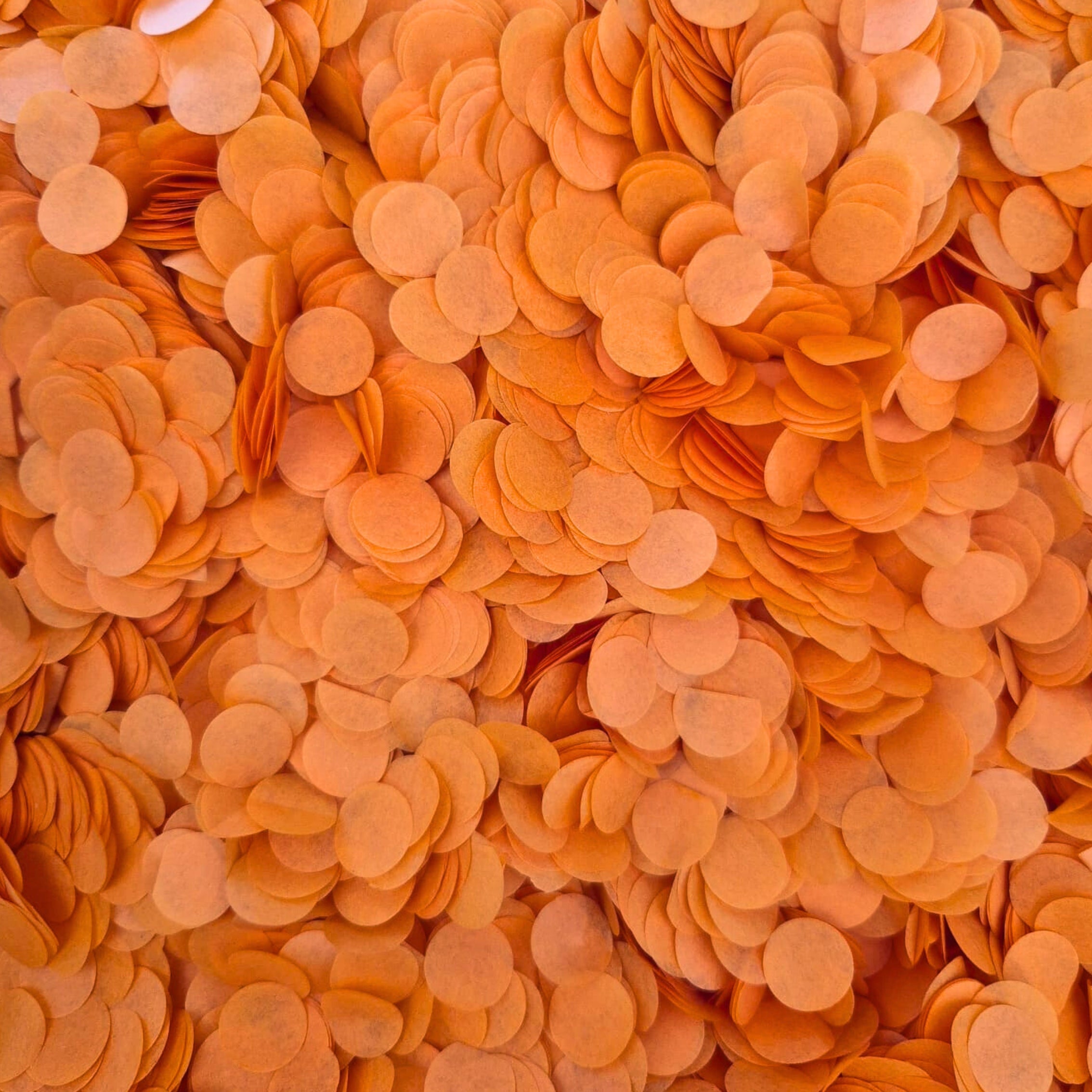 Biodegradable Paper Confetti - 1.5cm Circles - Orange