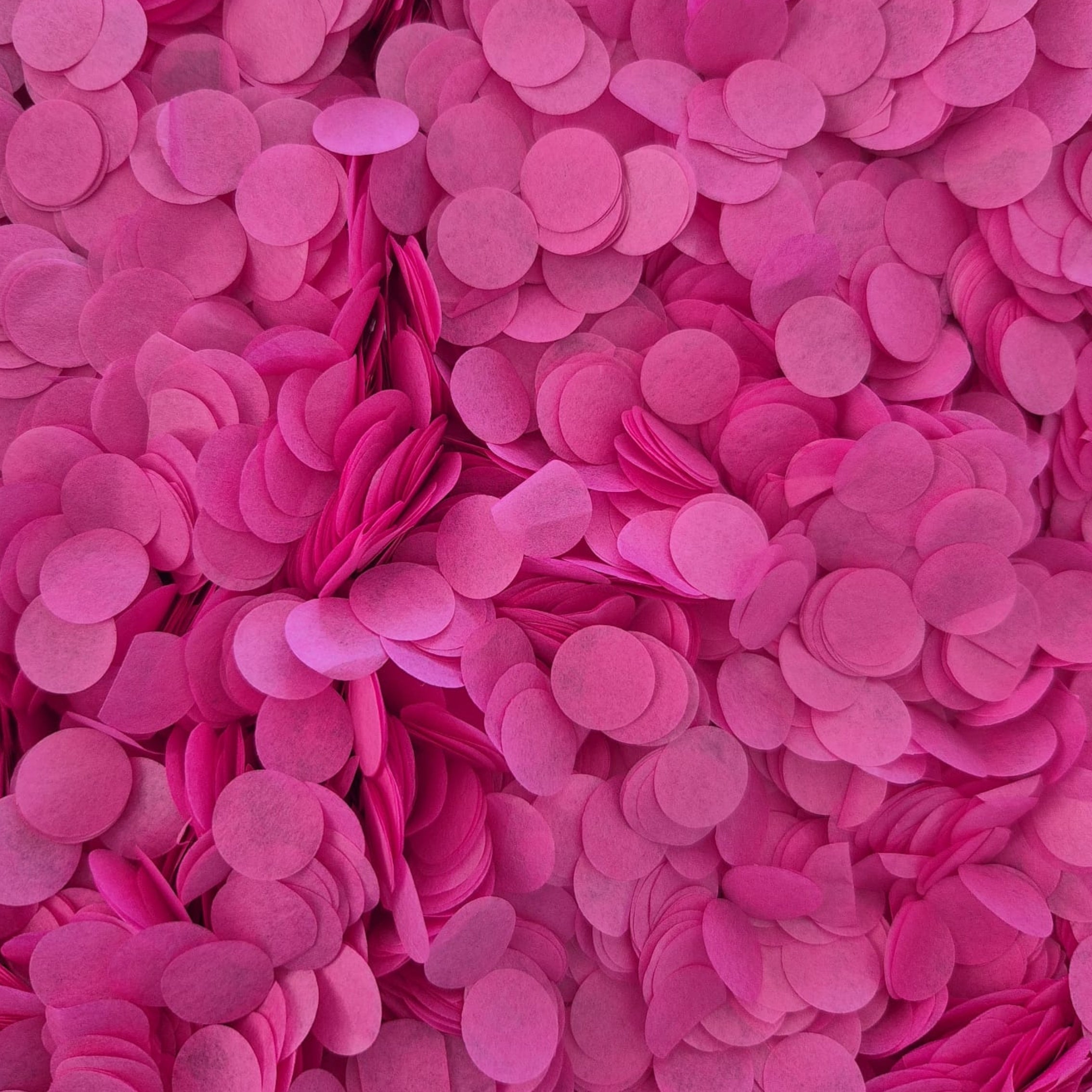 Biodegradable Paper Confetti - 1.5cm Circles - Fuschia Pink
