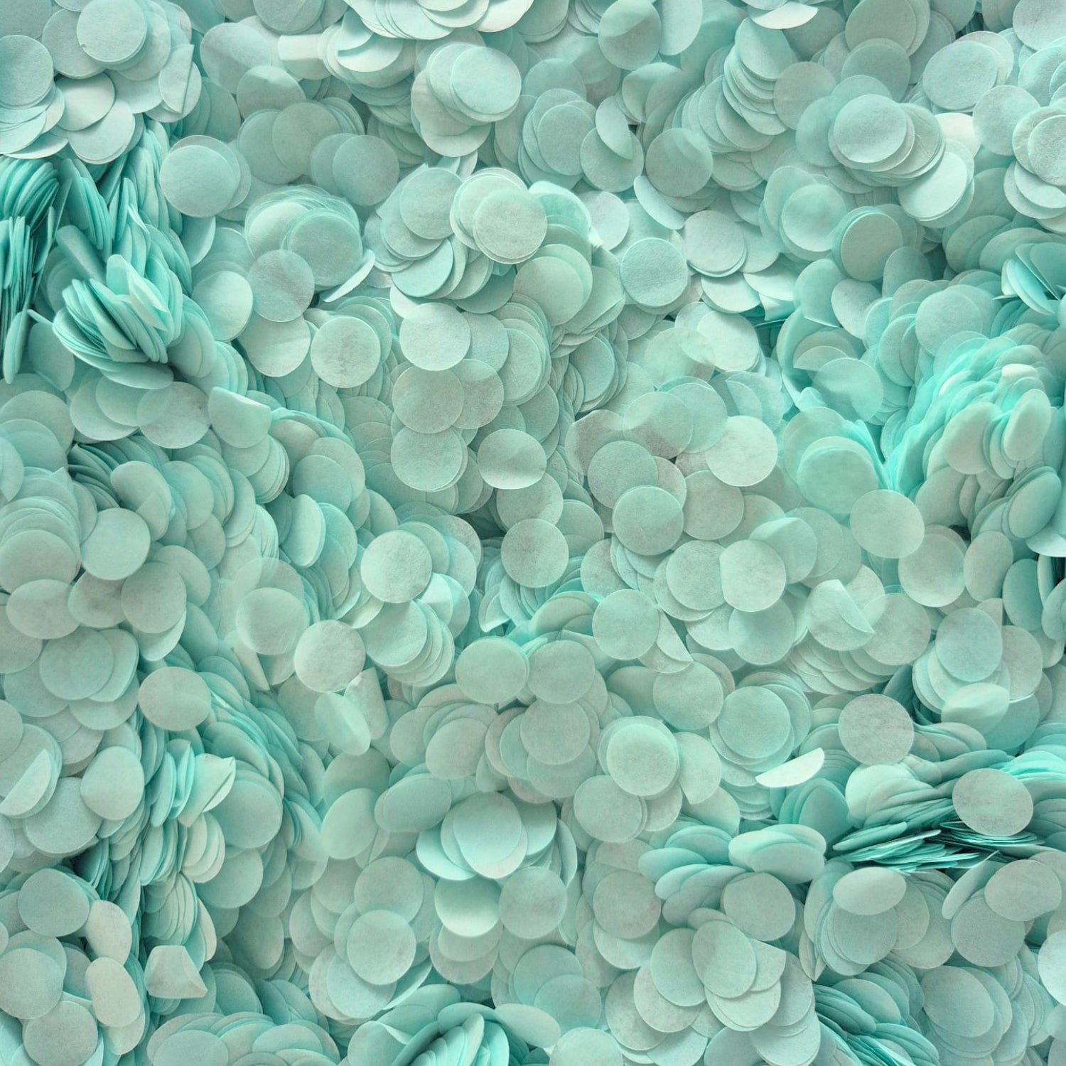 Biodegradable Paper Confetti - 1.5cm Circles - Blue Mint