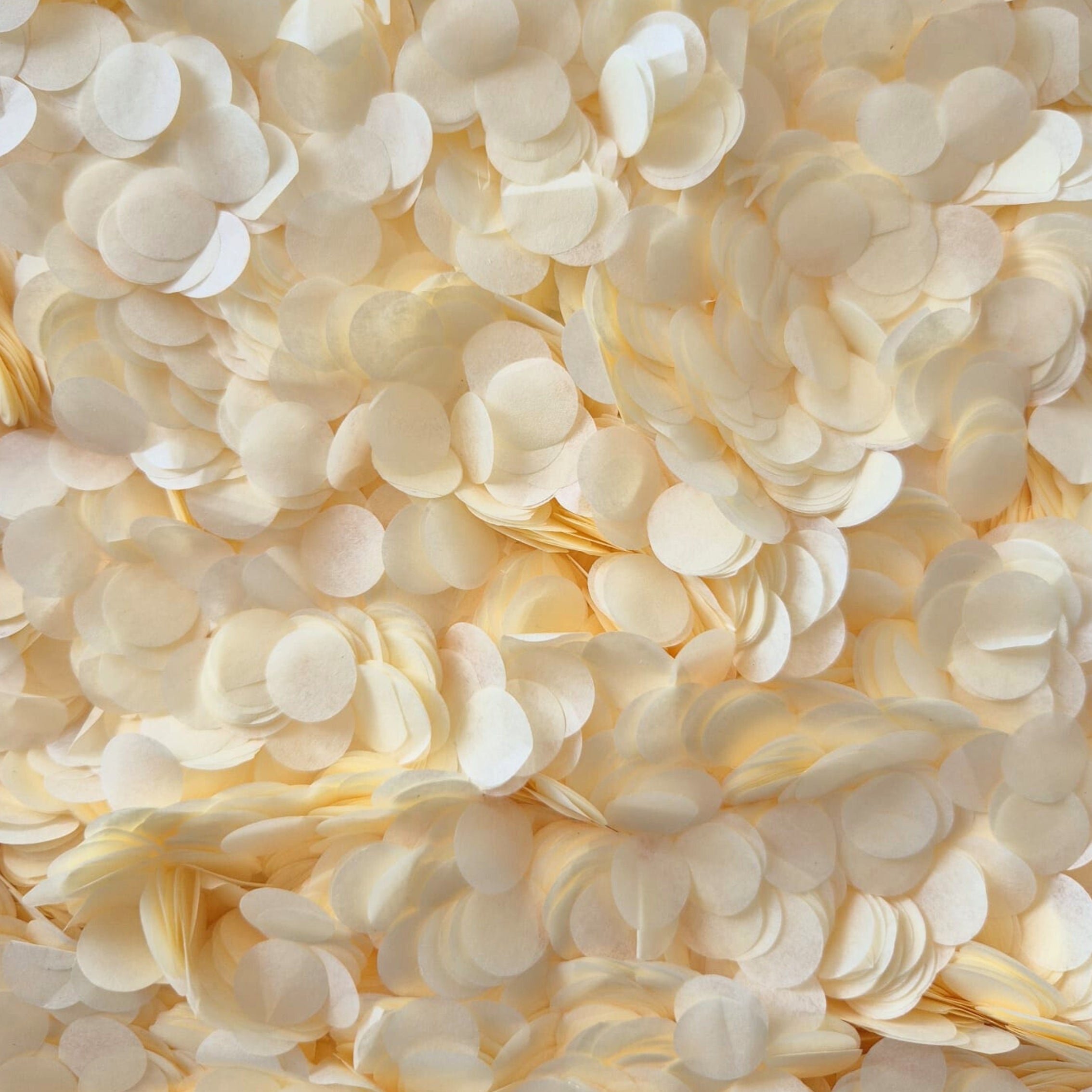 Biodegradable Paper Confetti - 1.5cm Circles - Luxury Ivory