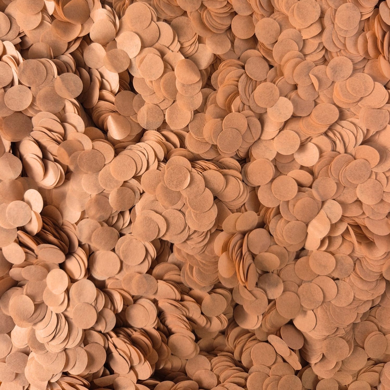 Biodegradable Paper Confetti - 1.5cm Circles - Burnt Peach