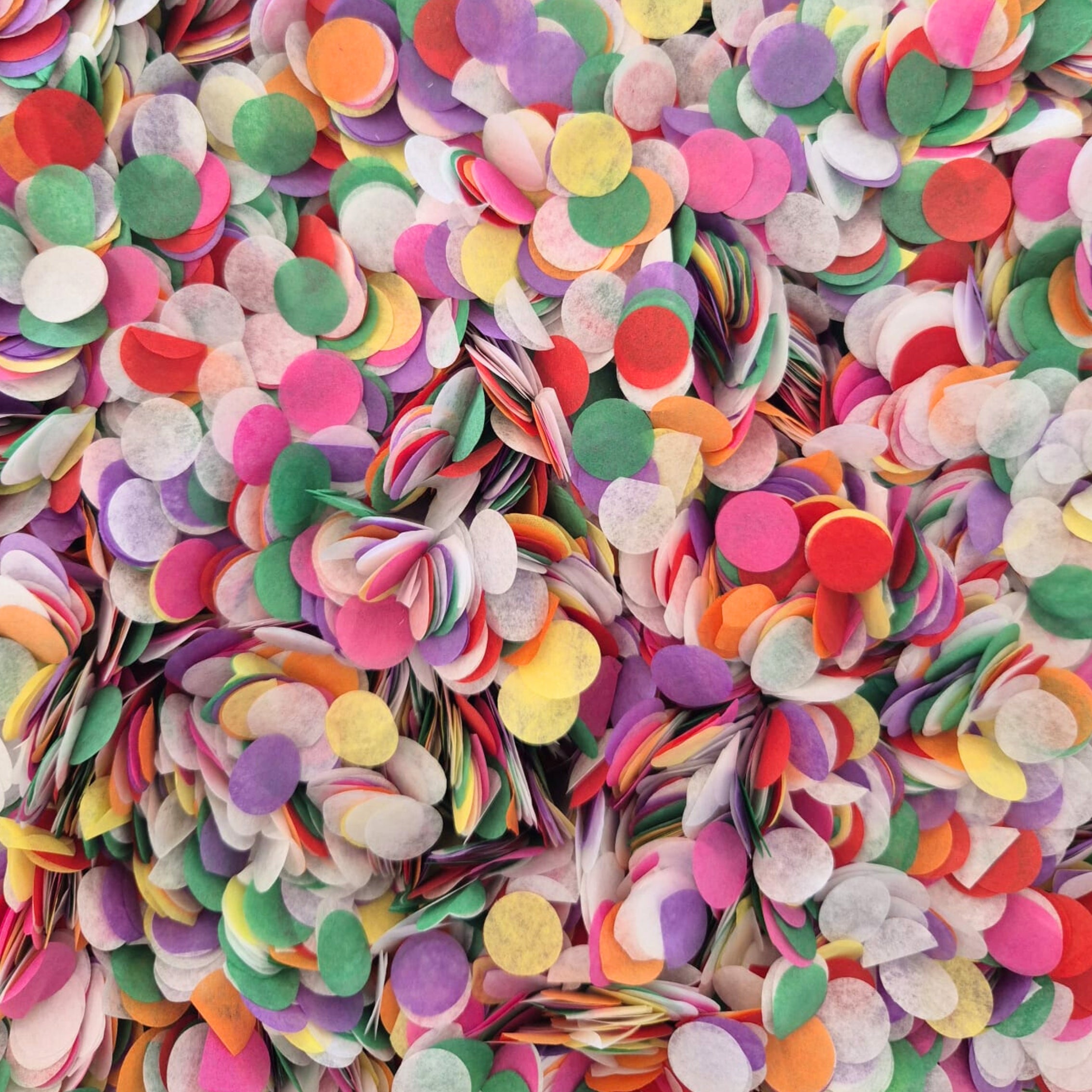 Biodegradable Paper Confetti - 1.5cm Circles - Fiesta party mix